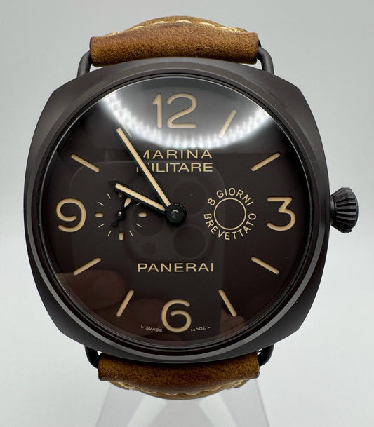 Panerai Radiomir Marina Militare 47 PAM339 Brown Composite Case 8 Days Brown Dial Ltd Edition 1500pcs