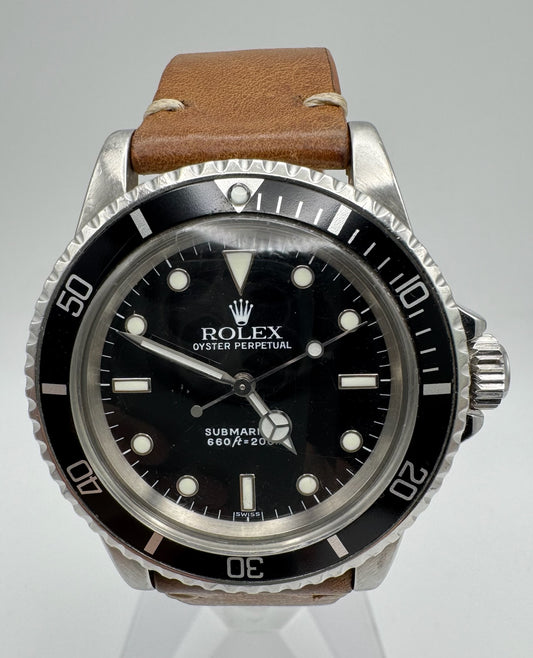 Rolex Submariner No Date 5513 Steel Head Black Glossy Dial 1978 (Serviced)
