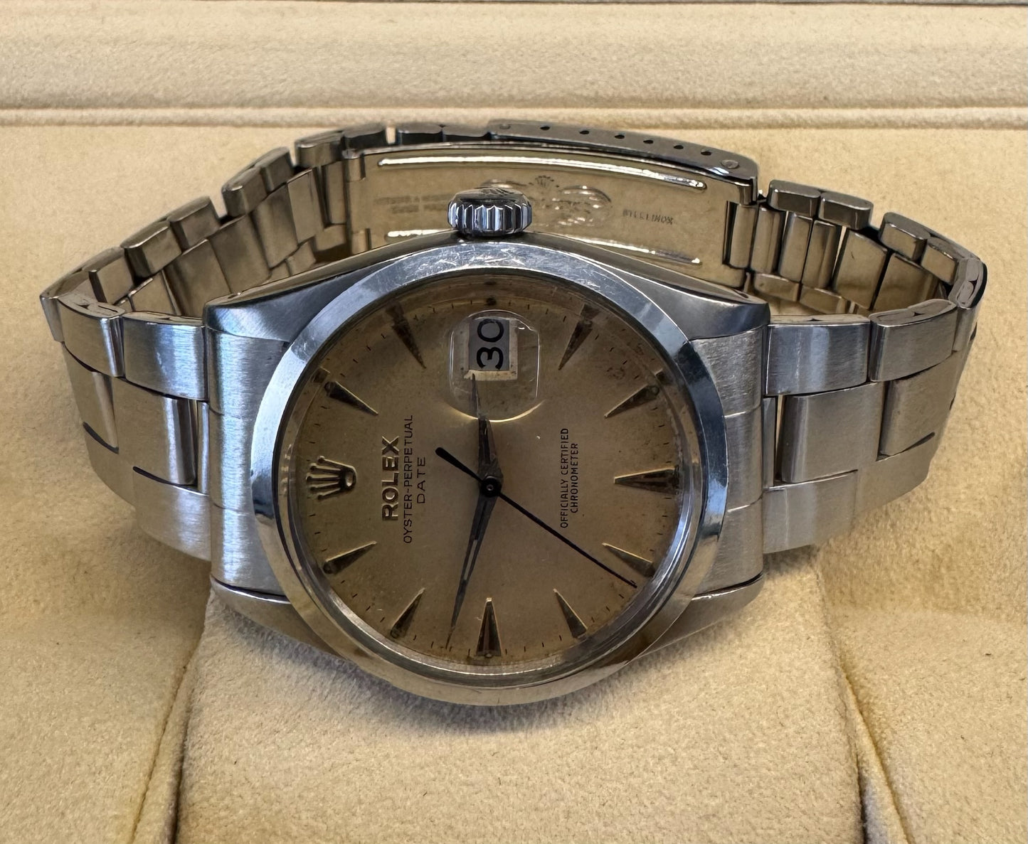 Rolex Oyster Perpetual Date 34 Full Steel Cream Dial (Serviced)