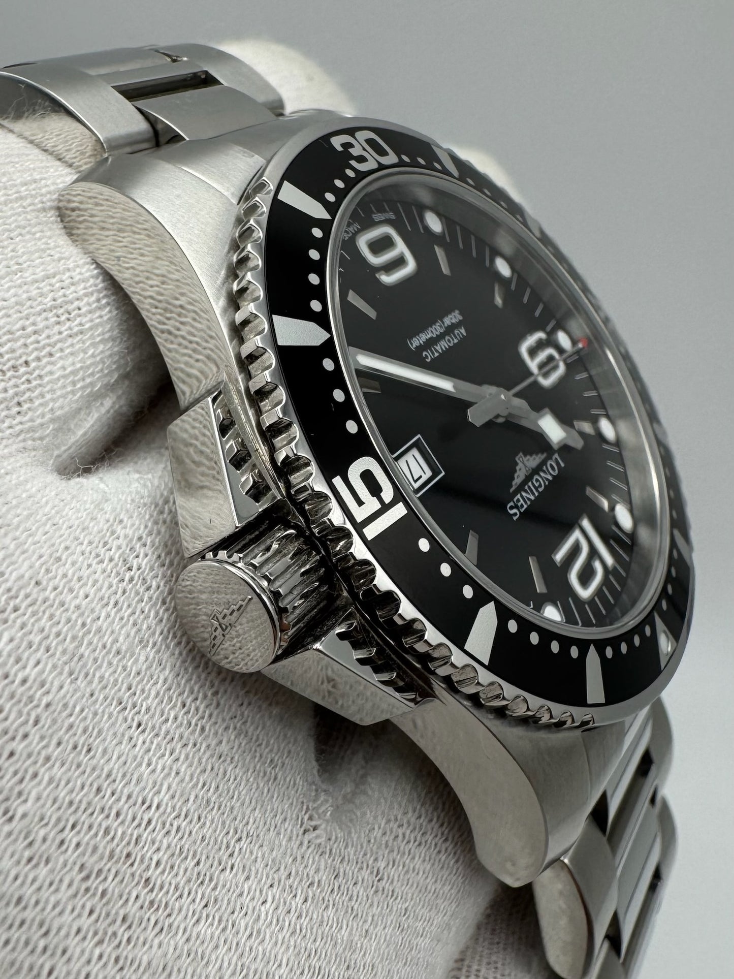 Longines HydroConquest Steel 44 Black Dial (Full-Set/Unpolished)