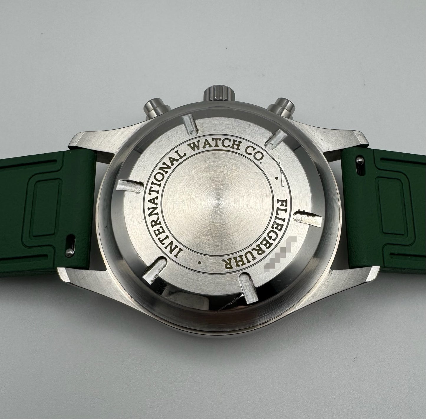 IWC Pilot Chronograph Steel 42 Green Strap (Unpolished)