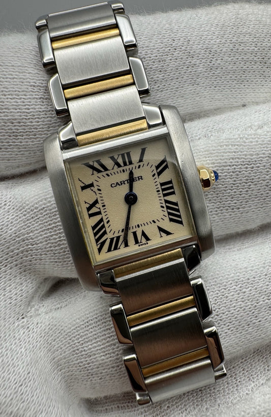Cartier Tank Française Two-Tone White Dial