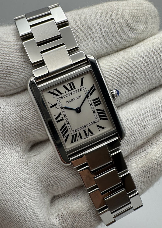 Cartier Tank Solo Full Steel Silver Dial (Mint)