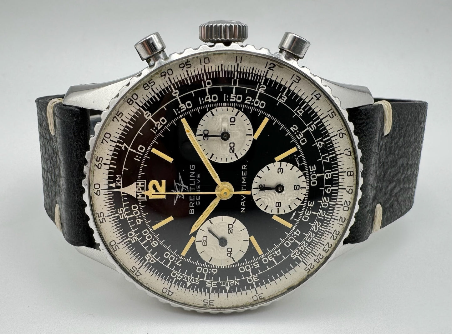 Breitling Navitimer Vintage 806 Steel Twin Jet Stunning Patina (Serviced)