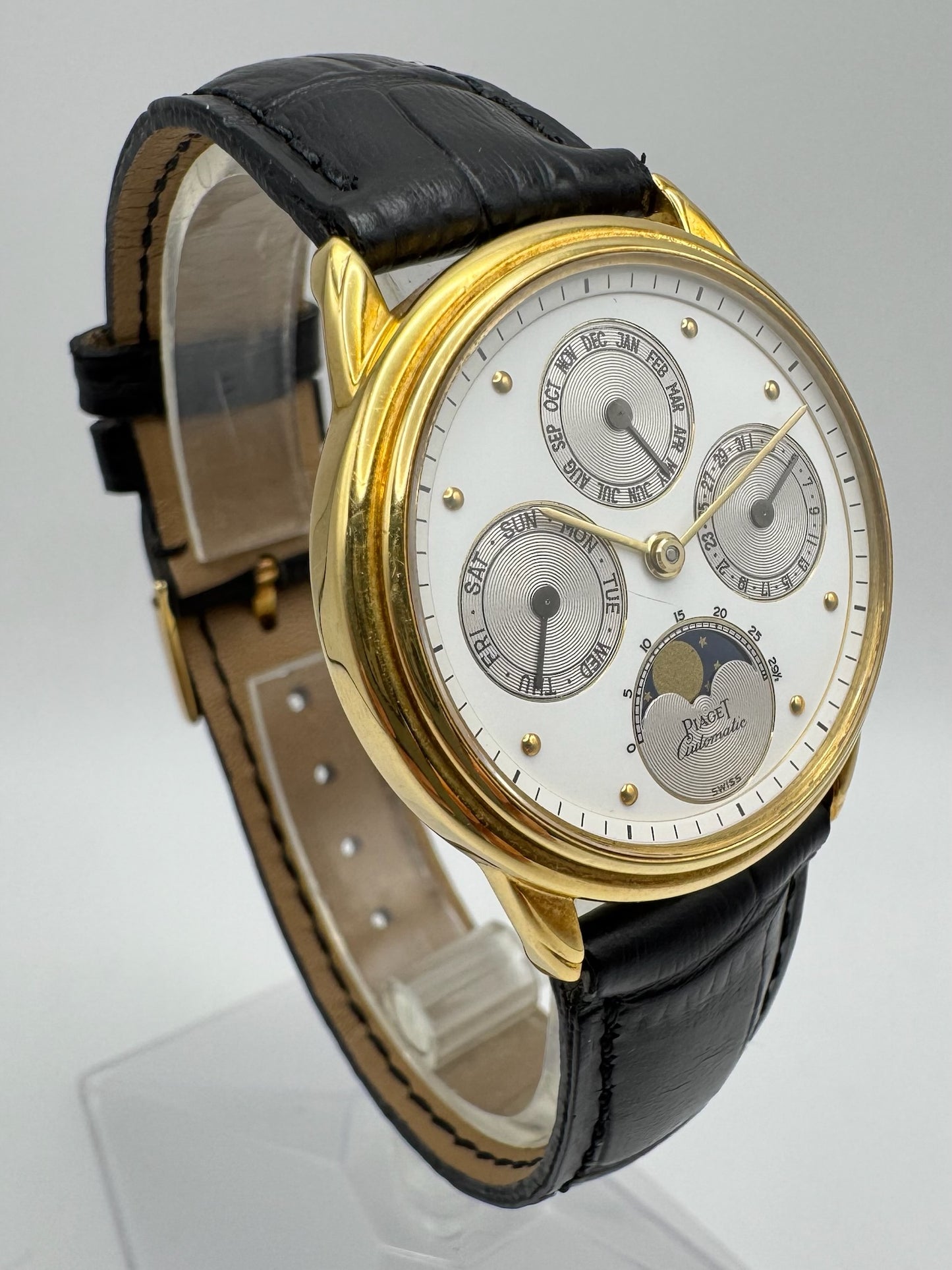 Piaget Annual Calendar Yellow Gold Rare Nipple Dial (Unpolished/Serviced)