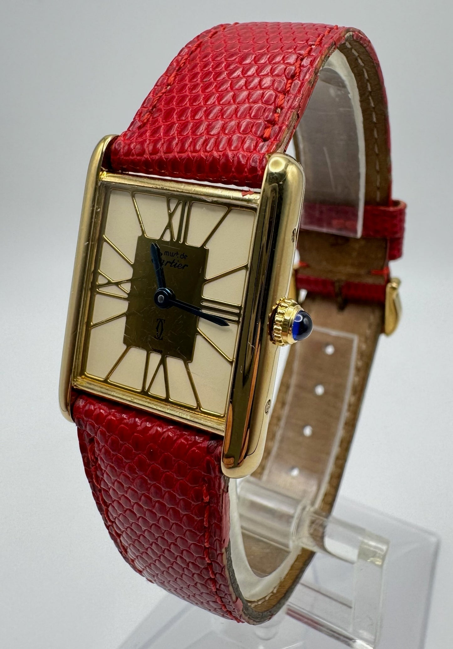 Cartier Tank Vermeil Gold Plated Quartz Stella Dial