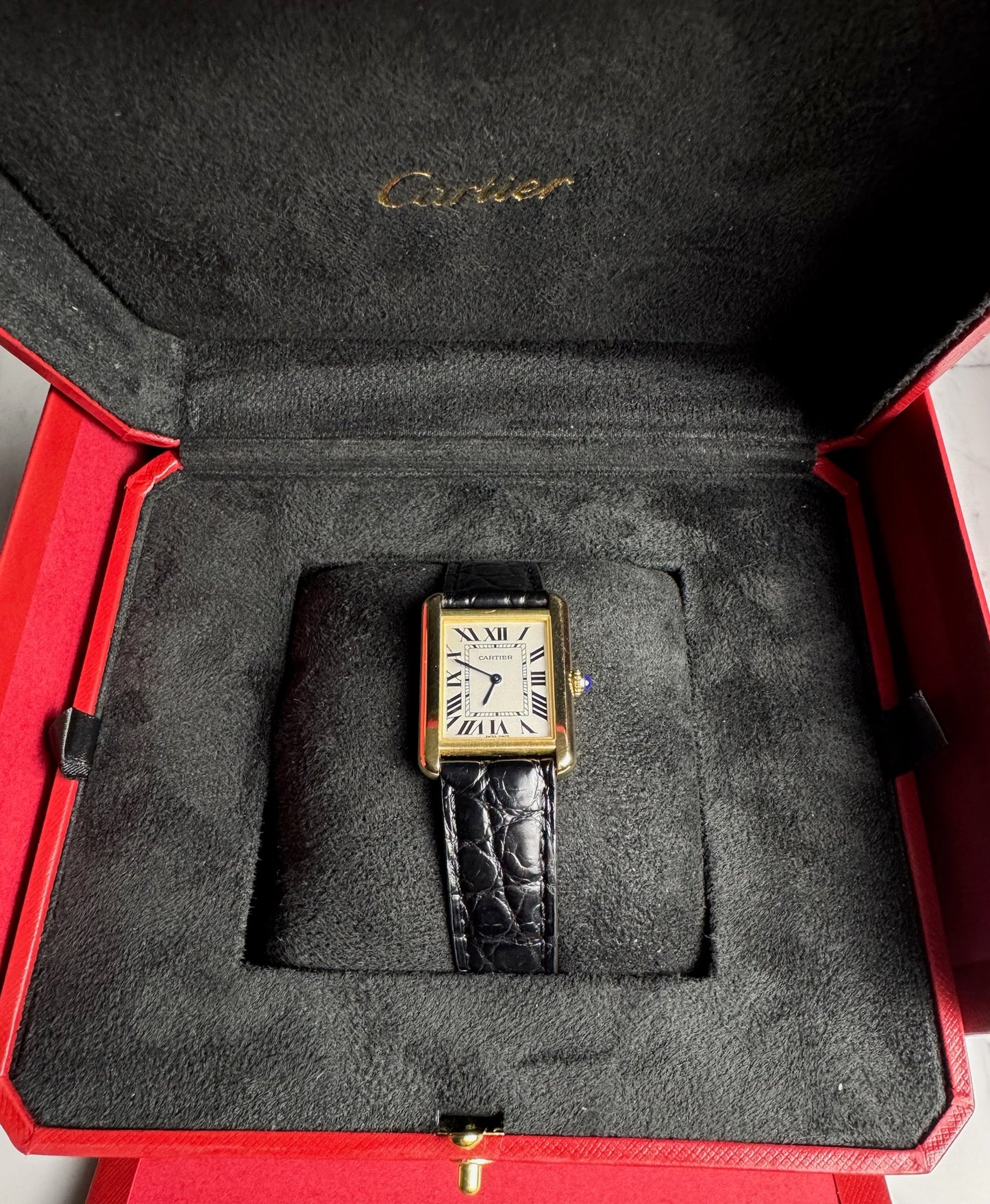 Cartier Tank Solo Medium Size Yellow Gold (Box)