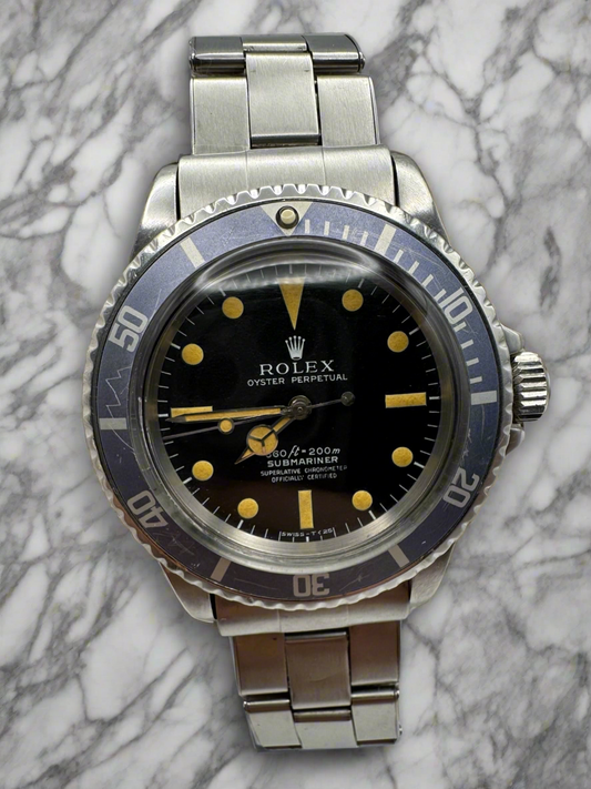 Rolex Submariner 5512 No Date Full Steel Pumpkin Patina Lavender Insert 1968 (Serviced)