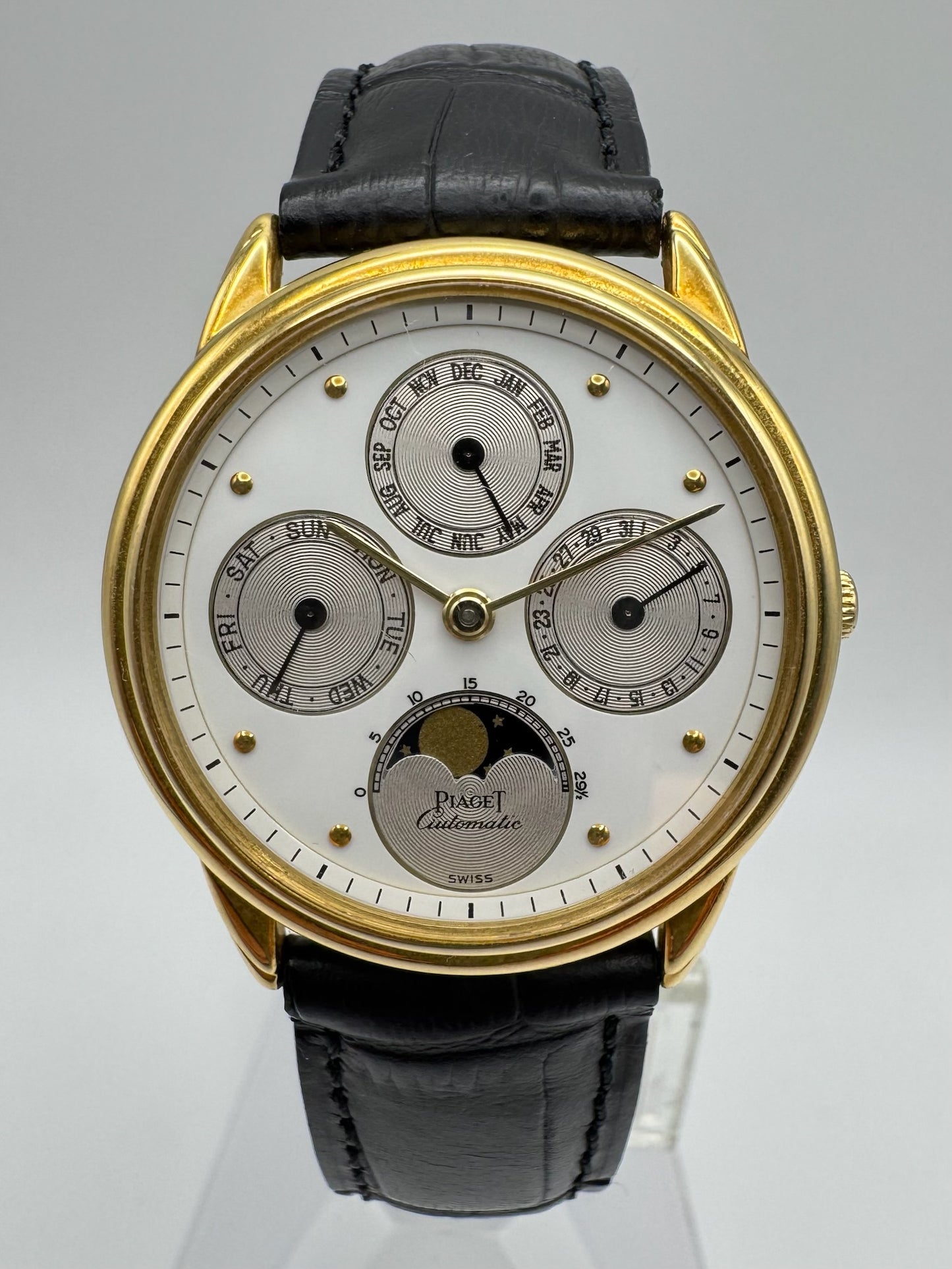 Piaget Annual Calendar Yellow Gold Rare Nipple Dial (Unpolished/Serviced)