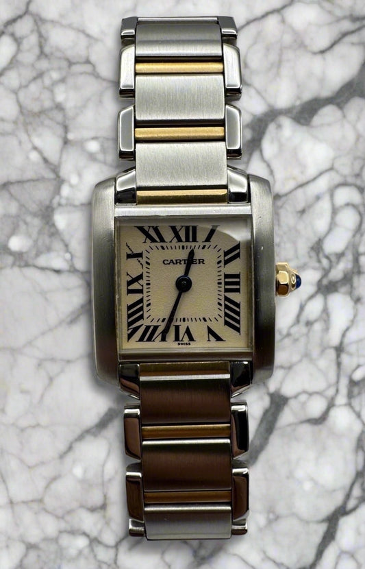 Cartier Tank Française Two-Tone White Dial