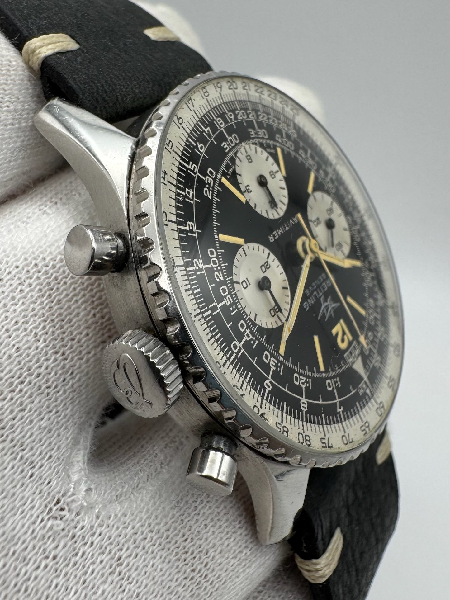 Breitling Navitimer Vintage 806 Steel Twin Jet Stunning Patina (Serviced)