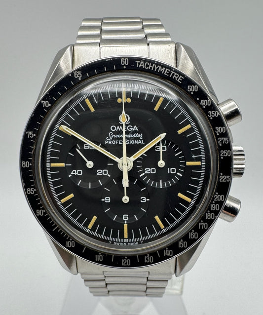 Omega Speedmaster Professional Moonwatch Full Steel Heavy Patina Top Condition 1976