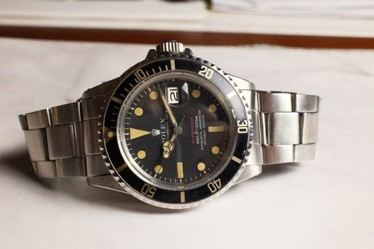 Rolex Submariner Date 1680 Red MK IV Yellow Patina 1969 (Serviced)