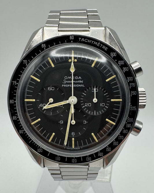 Omega Speedmaster Professional Moonwatch Chronograph Cal. 321 Full Steel Heavy Patina Original Owner 1965 (Unpolished)