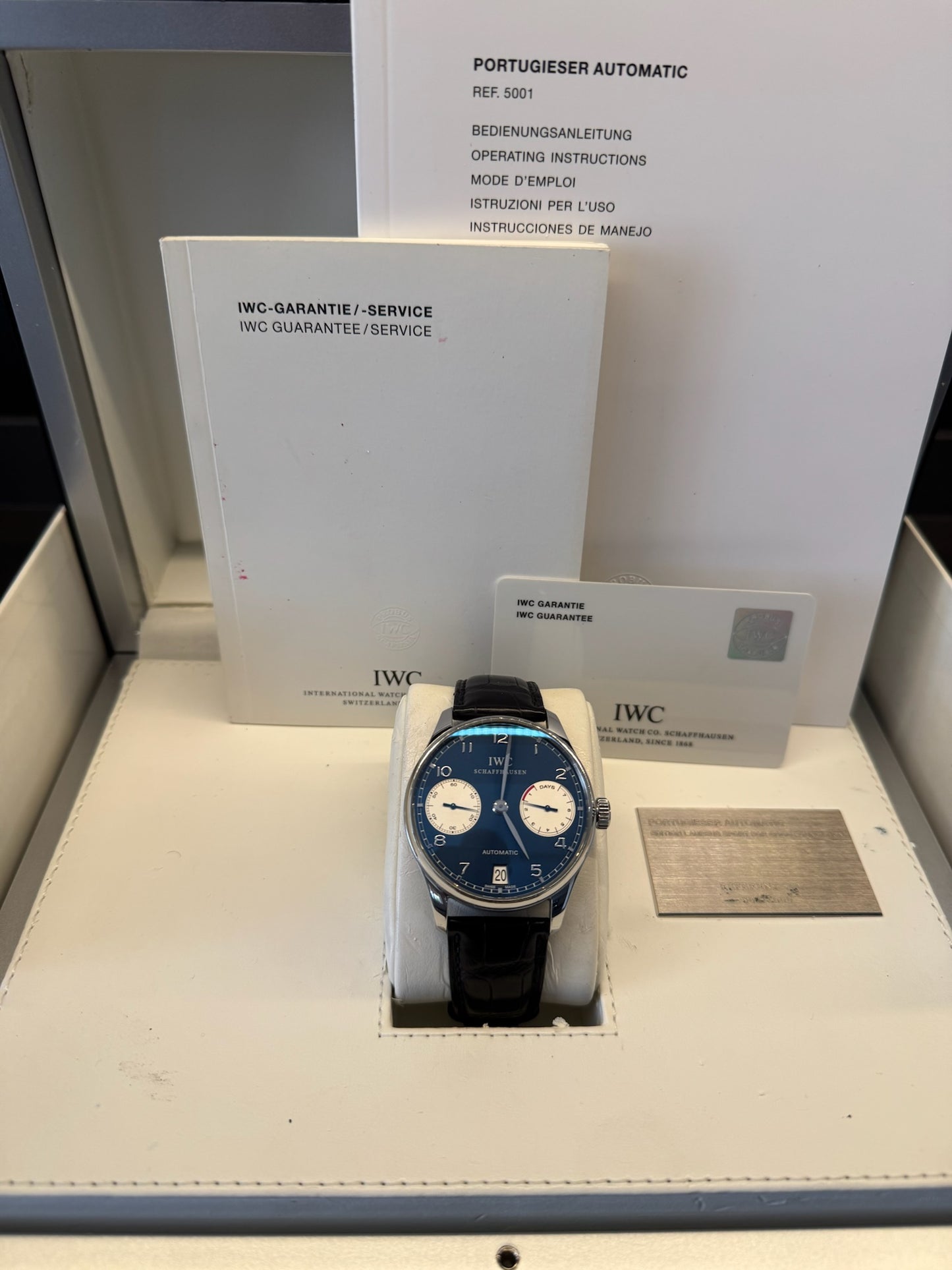 IWC Portuguese Laureus Sport For Good Foundation Blue Dial Limited Edition 1000pcs 2010 (Full-Set/Unpolished)