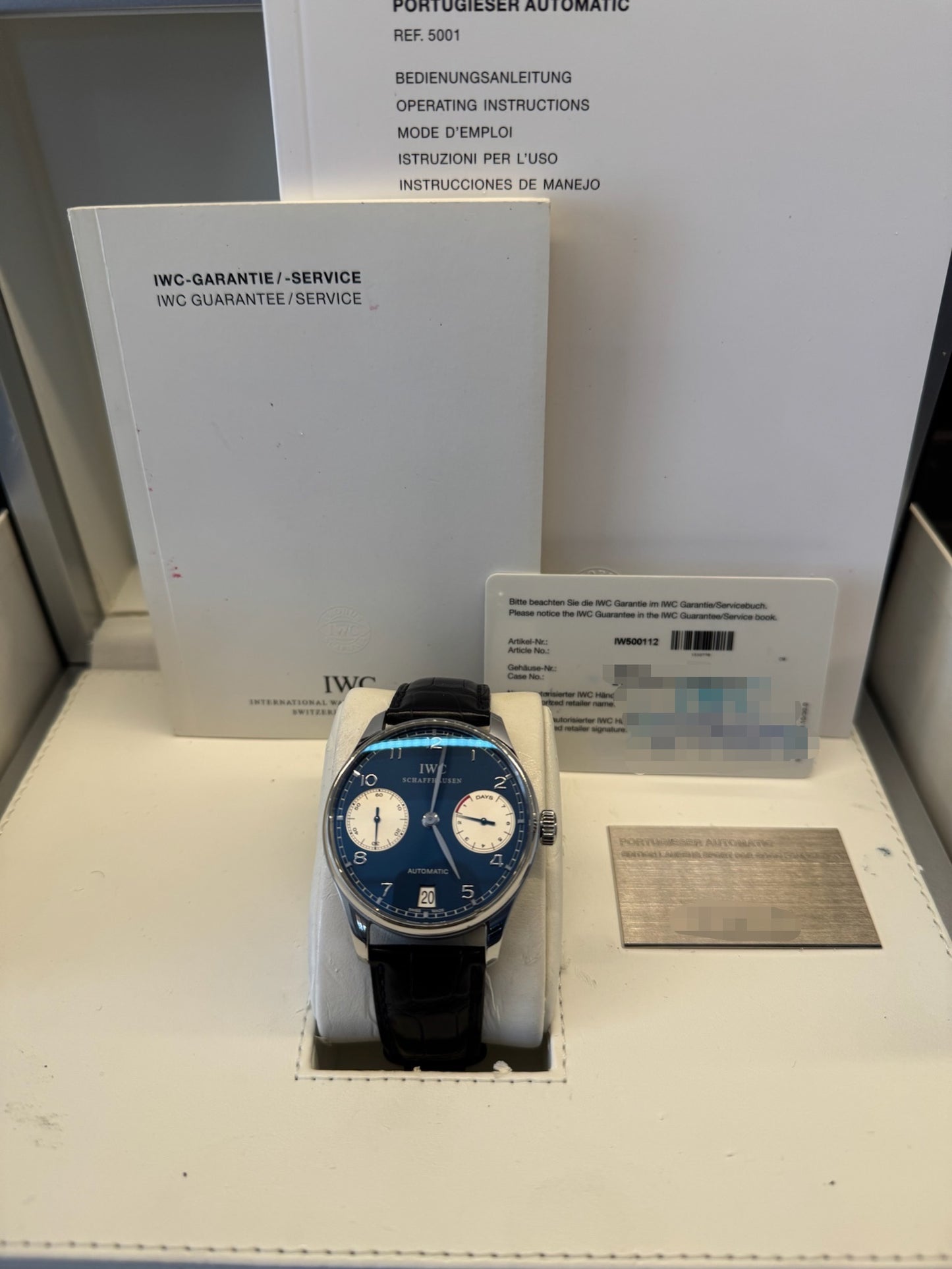 IWC Portuguese Laureus Sport For Good Foundation Blue Dial Limited Edition 1000pcs 2010 (Full-Set/Unpolished)