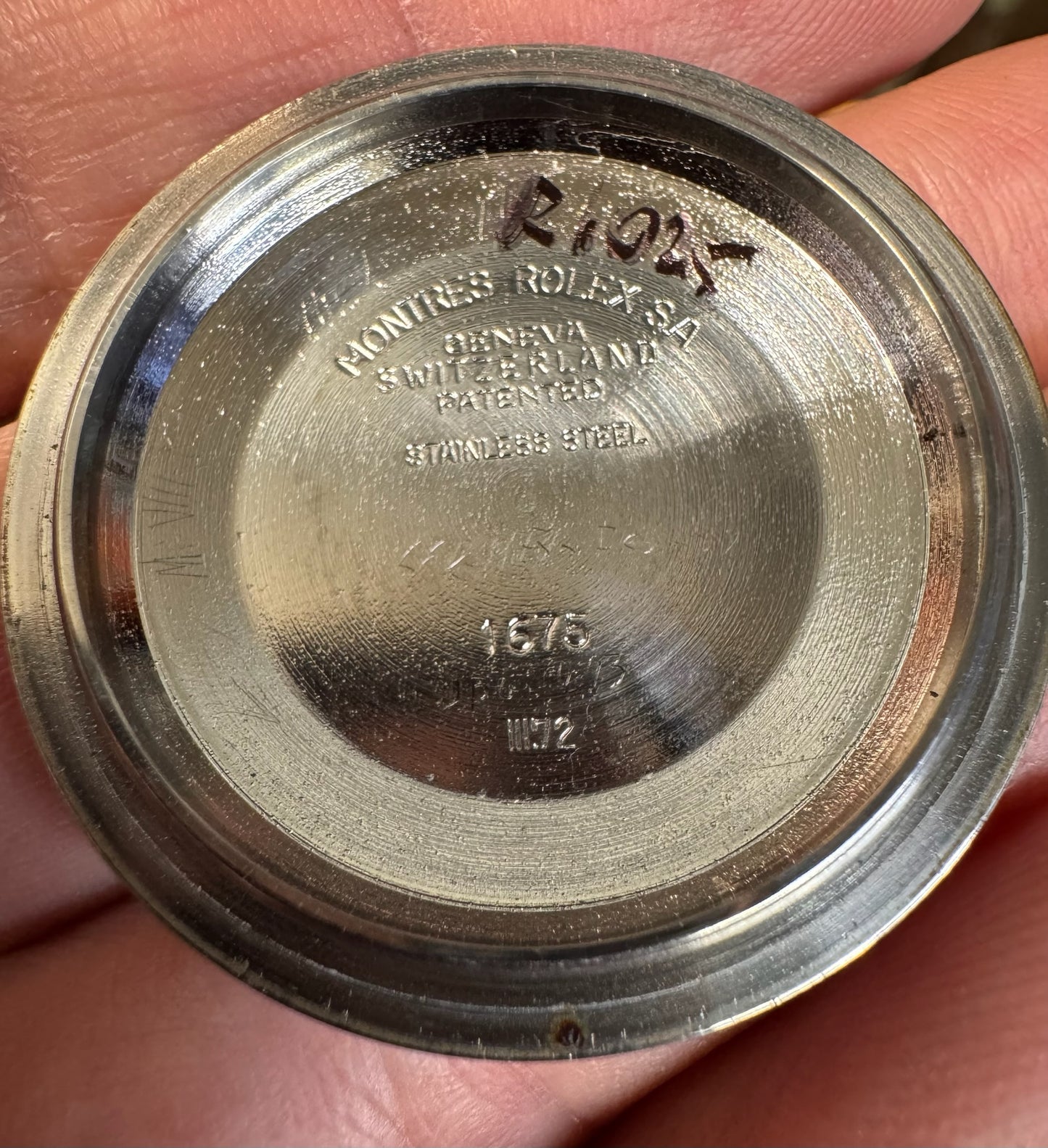 Rolex GMT-Master 1675 Extremely Rare MK 2.5 Red Back Pepsi Insert 1972 (Serviced)