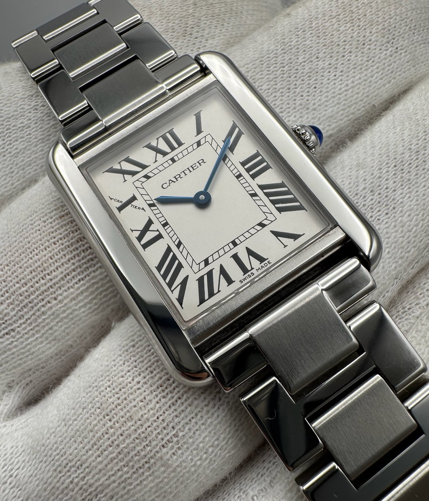 Cartier Tank Solo Full Steel Silver Dial (Mint)