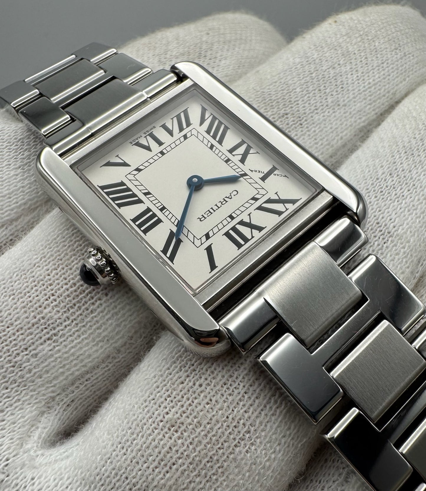 Cartier Tank Solo Full Steel Silver Dial (Mint)