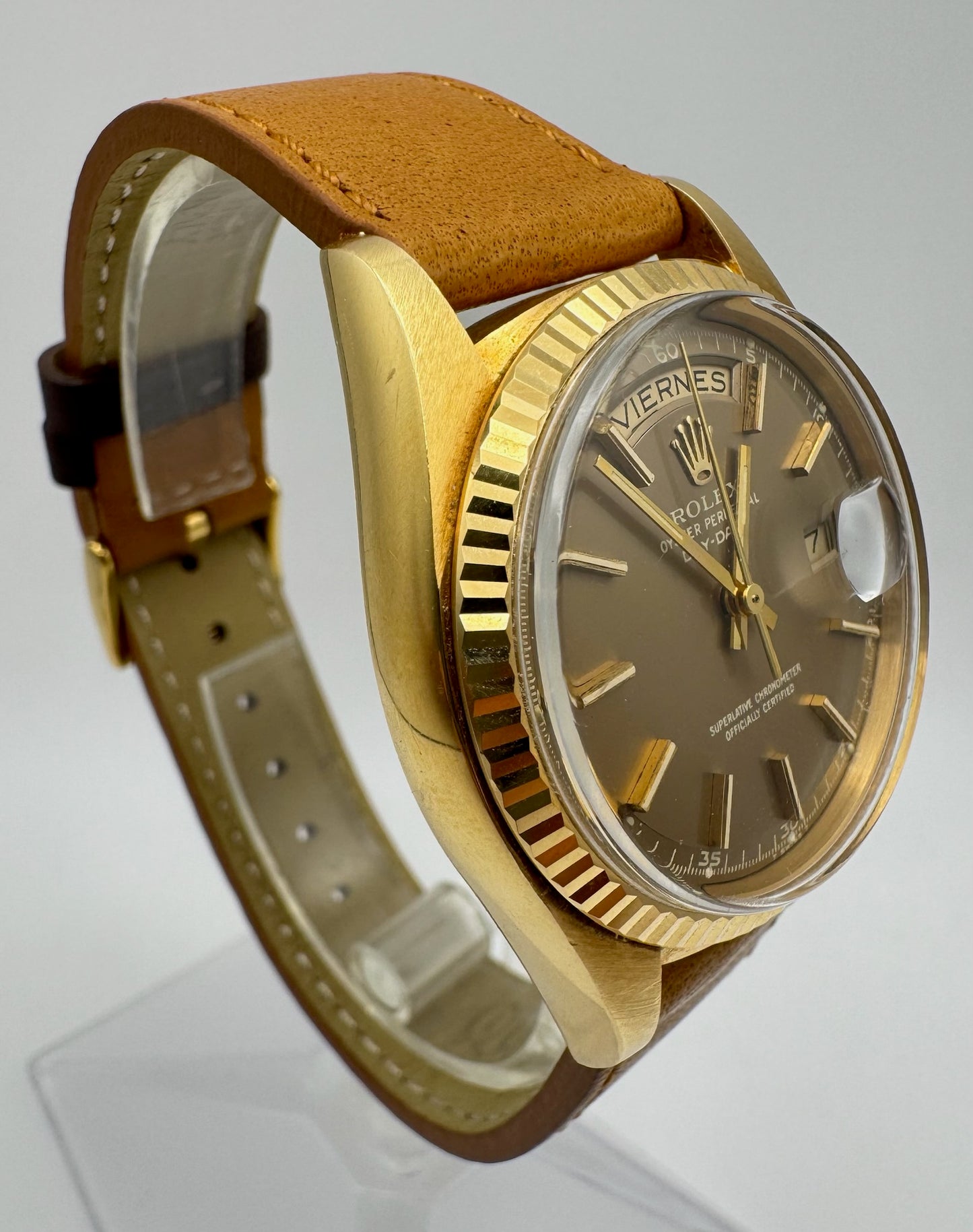 Rolex Day-Date 36 Yellow Gold Head Very Rare Ghost Havana Dial 1977 (Unpolished/Serviced)