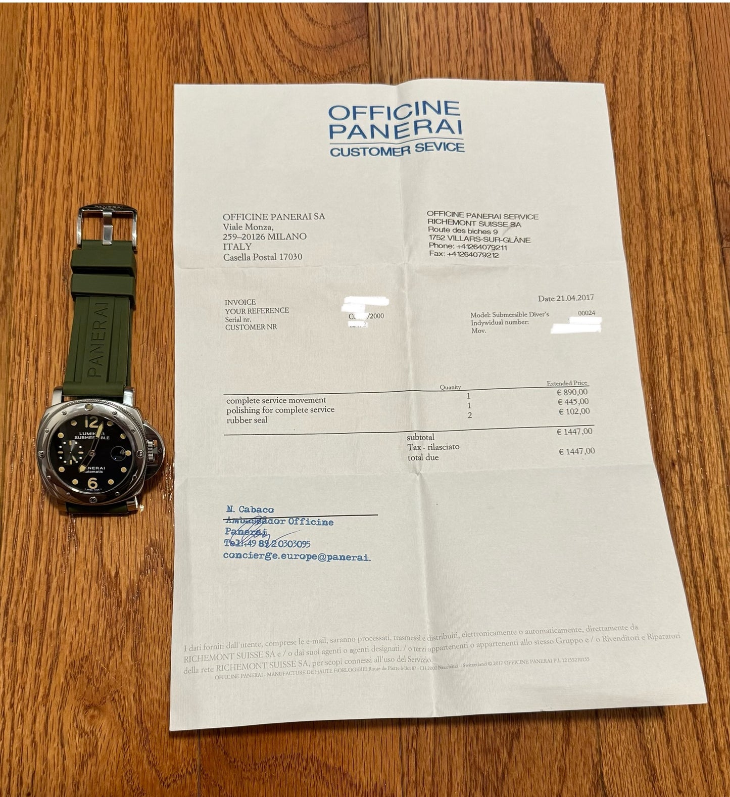 Panerai Luminor Submersible Steel with T-Dial Heavy Patina "C Series"