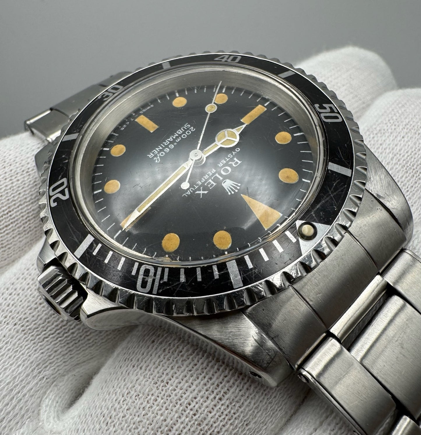 Rolex Submariner No Date 5513 “Meters First” Zinc Sulfide Pumpkin Patina Riveted Bracelet Long 5 Insert 1967 (Full-Set)