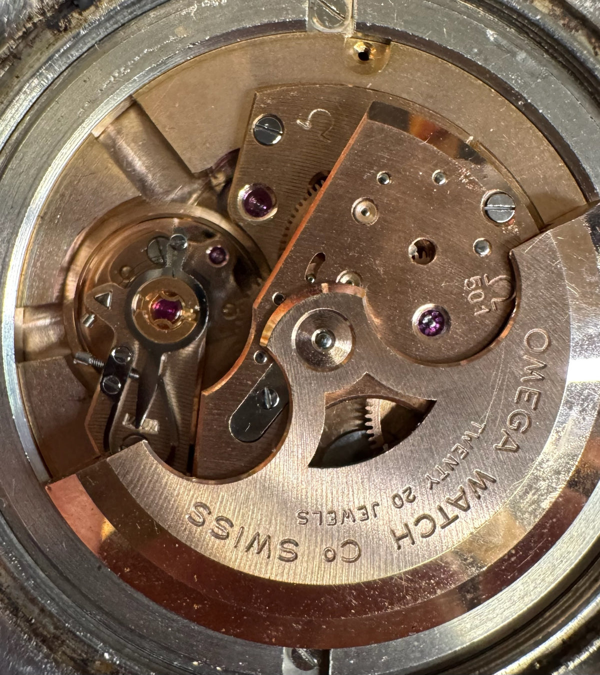 Omega Seamaster 300 Steel Pumpkin Patina Lollipop Hand 1958 (Unpolished/Serviced)