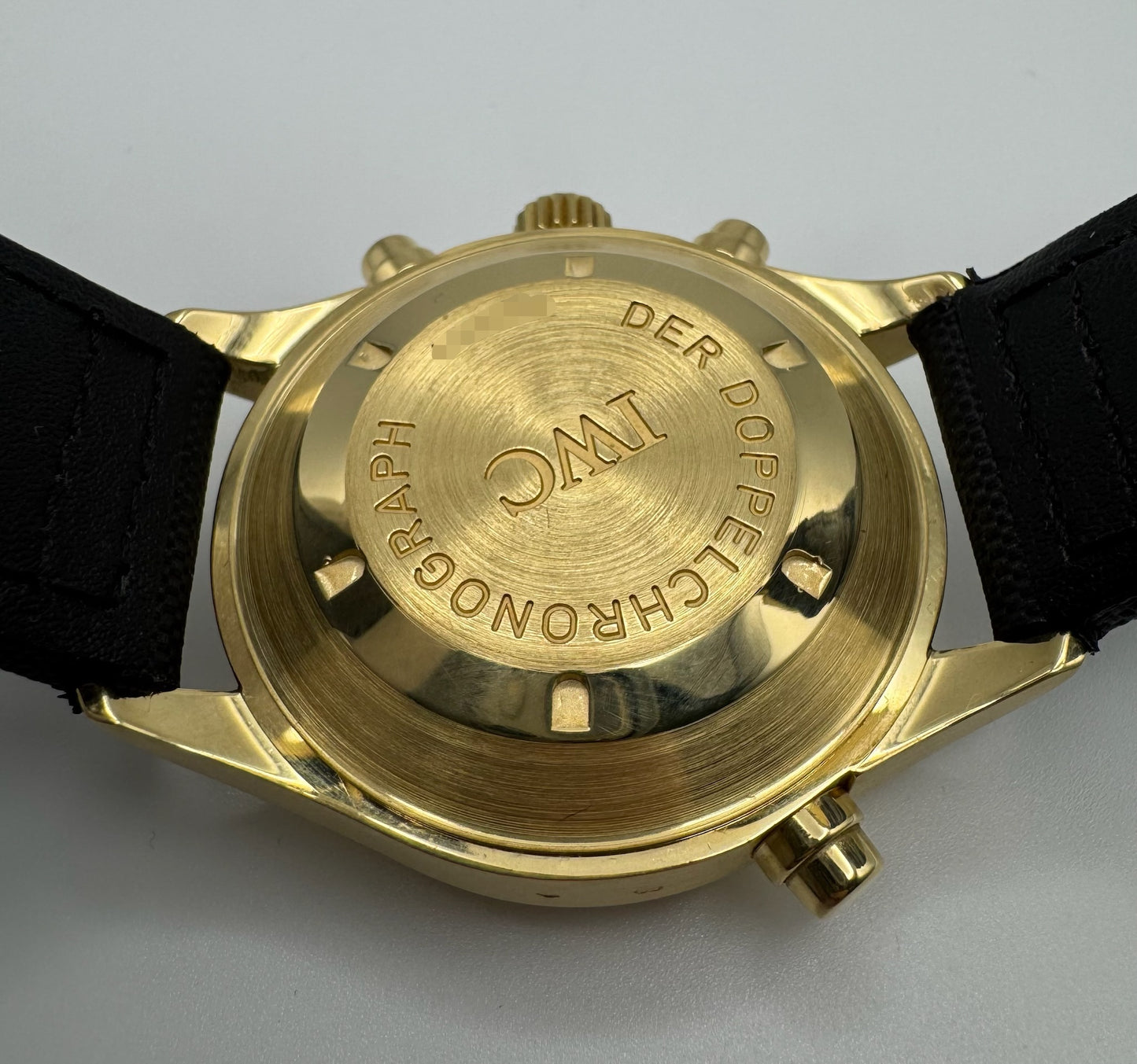 IWC Pilot Double Chronograph Doppelchronograph Pilot Yellow Gold Black Dial 1999 (Full-Set)