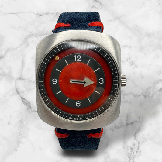 Longines Comet Steel Manual Winding Red Dial (Serviced)