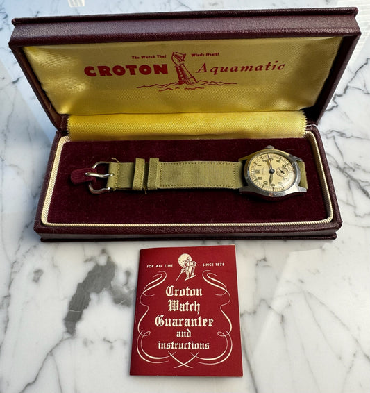 Croton Aquamatic Automatic Bumper WWII Military Watch (Full-Set/Unpolished/Serviced)