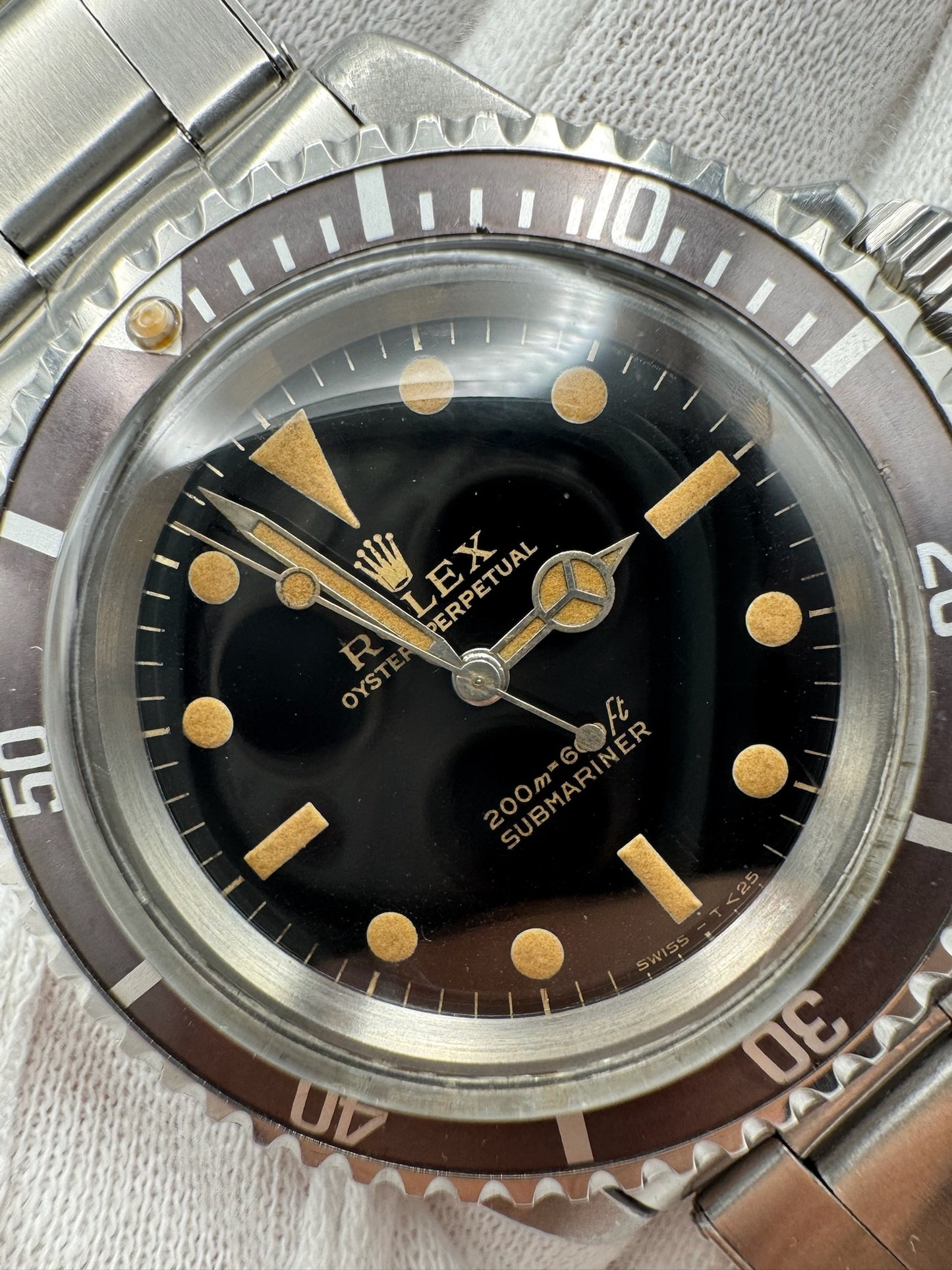 Rolex Submariner 5513 Glossy Gilt Zinc Sulfide Tropical Long 5 Insert 1966 (Full-Set)