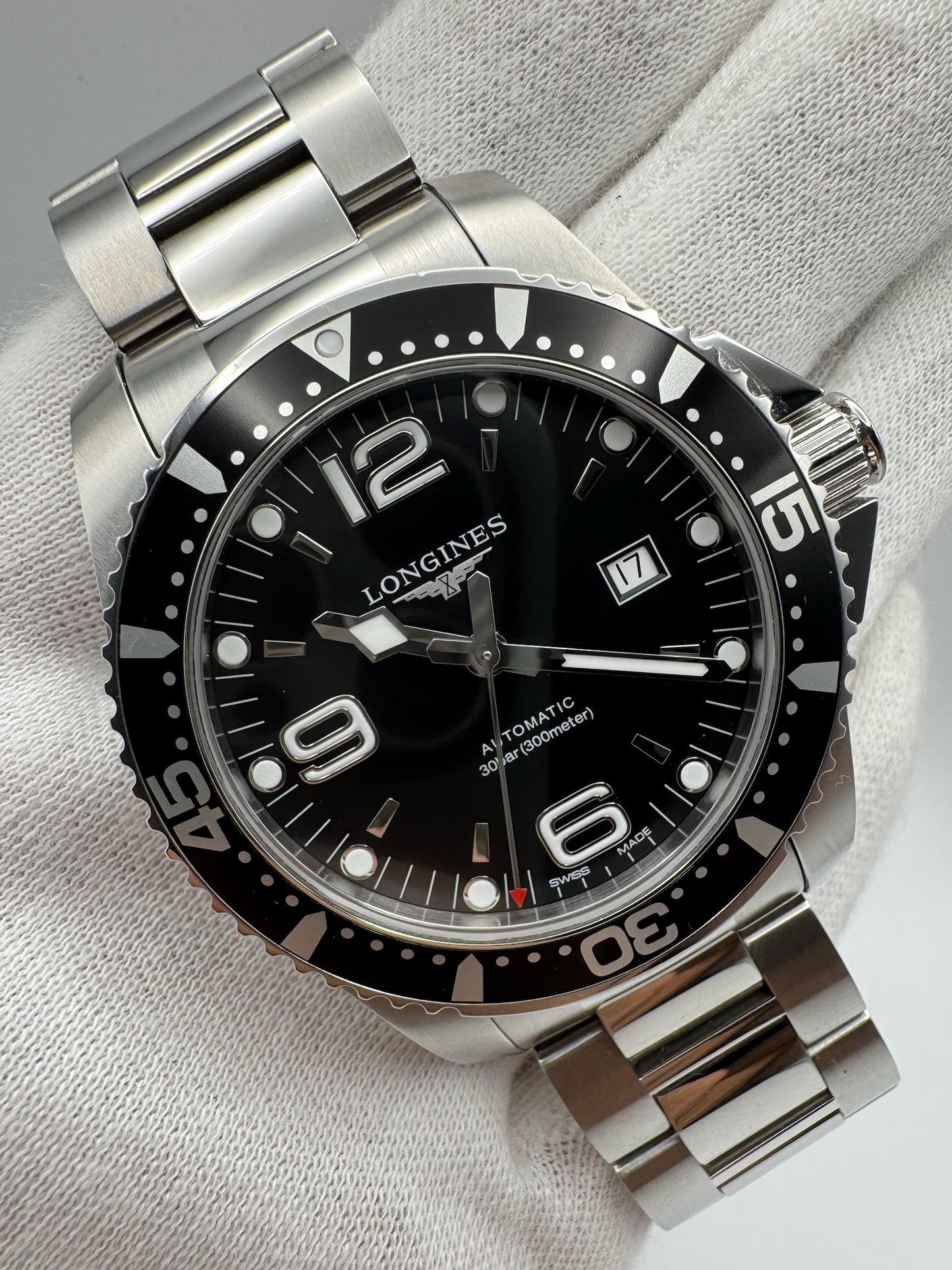 Longines HydroConquest Steel 44 Black Dial (Full-Set/Unpolished)