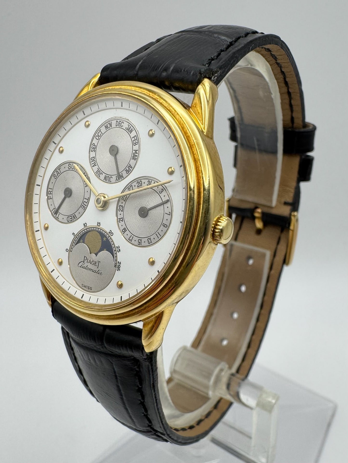 Piaget Annual Calendar Yellow Gold Rare Nipple Dial (Unpolished/Serviced)