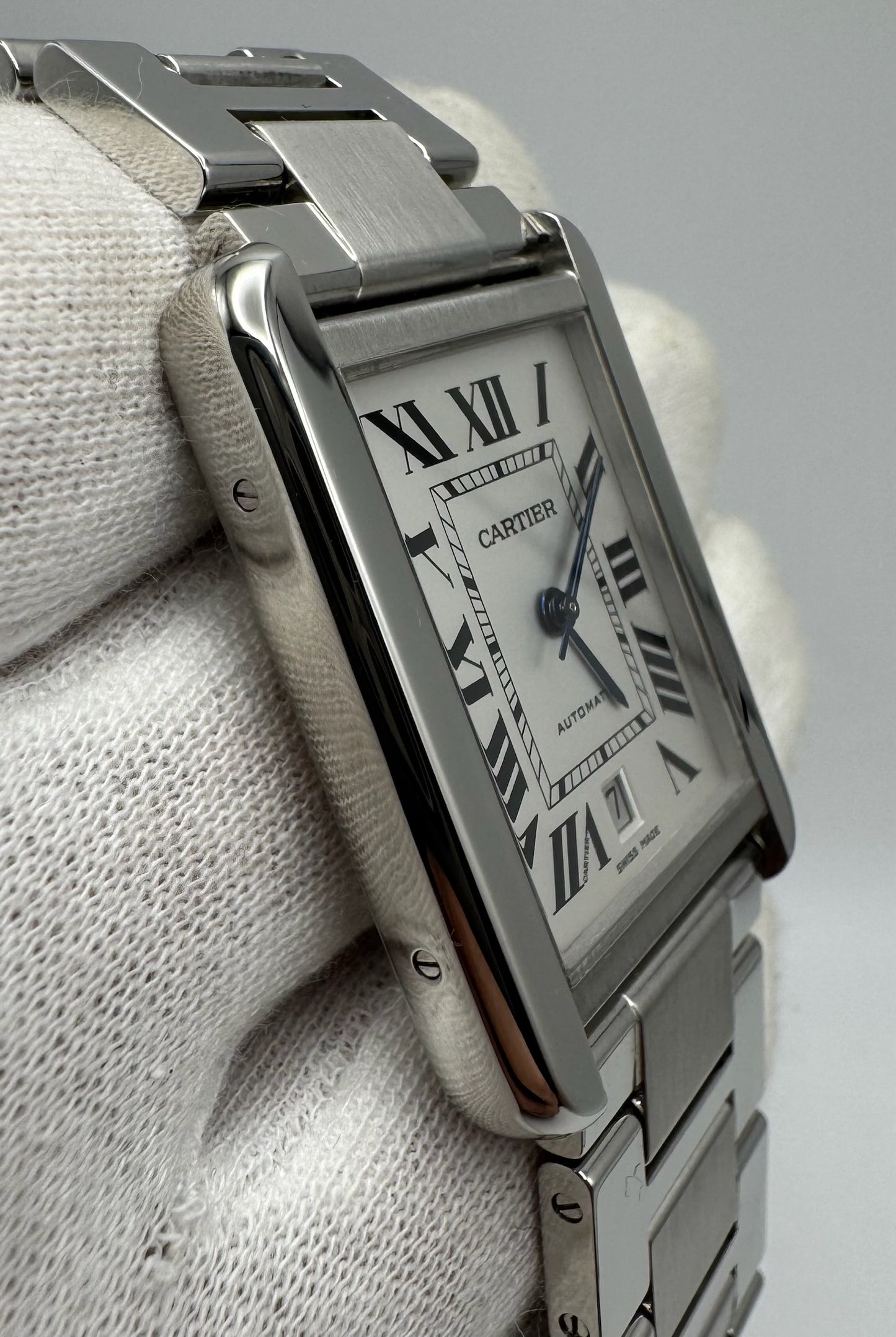 Cartier Tank Solo XL Automatic Full Steel Silver Dial (Mint/Serviced)