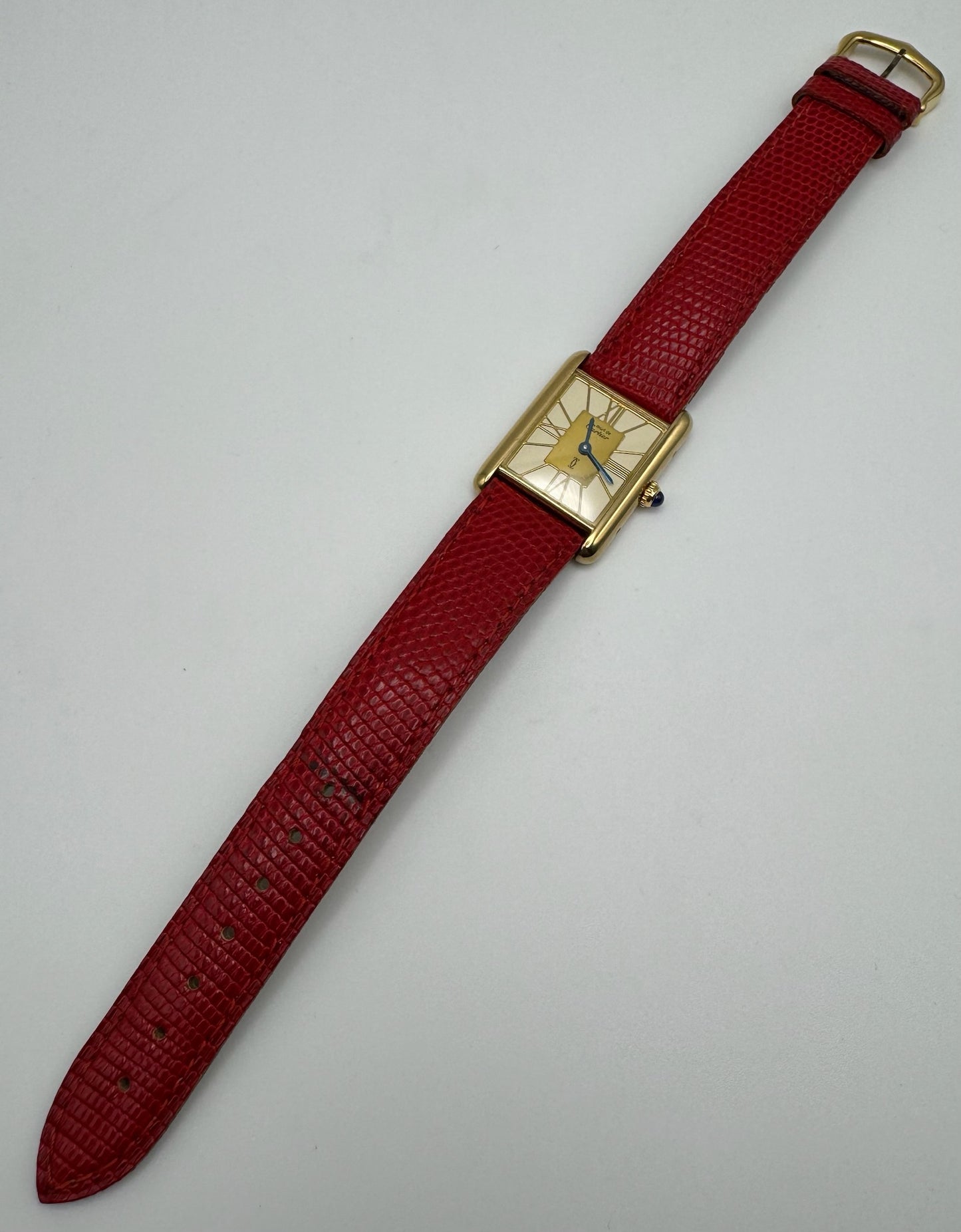 Cartier Tank Vermeil Gold Plated Quartz Stella Dial