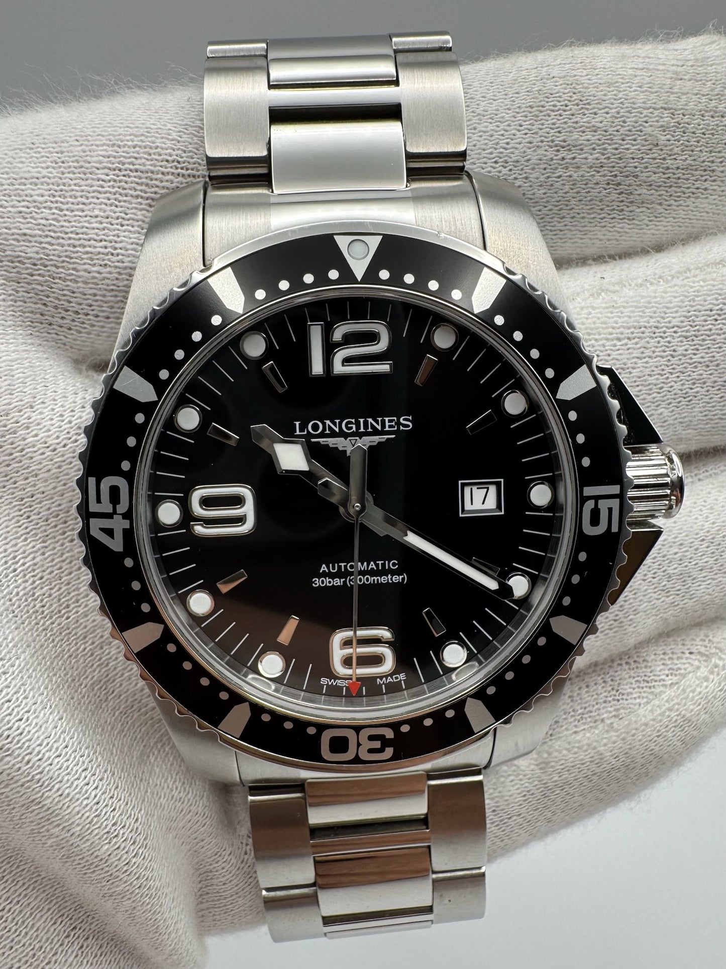 Longines HydroConquest Steel 44 Black Dial (Full-Set/Unpolished)