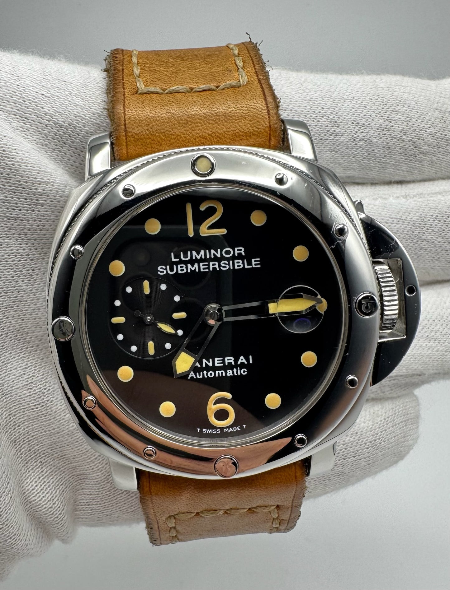 Panerai Luminor Submersible PAM24 aka Pica Sub T-Dial Heavy Patina 2000 (Full-Set)