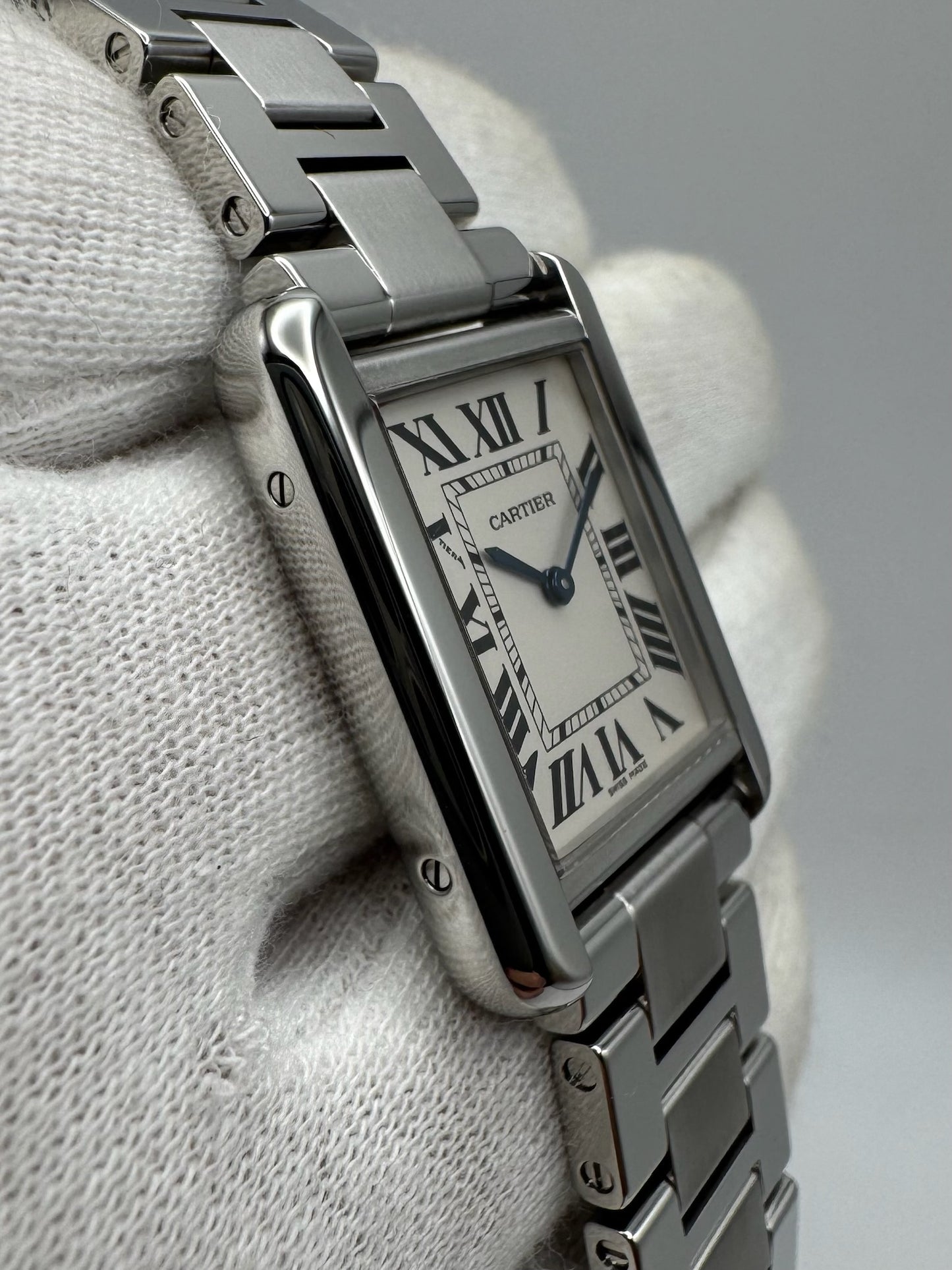 Cartier Tank Solo Full Steel Silver Dial (Mint)