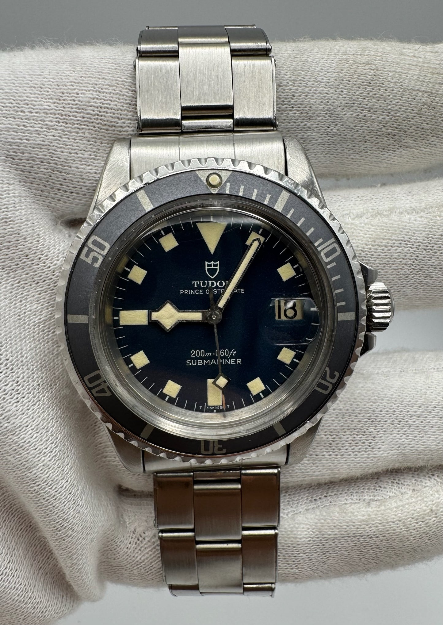 Tudor Submariner Snowflake Blue Dial Full Steel Faded Ghost Insert 1968