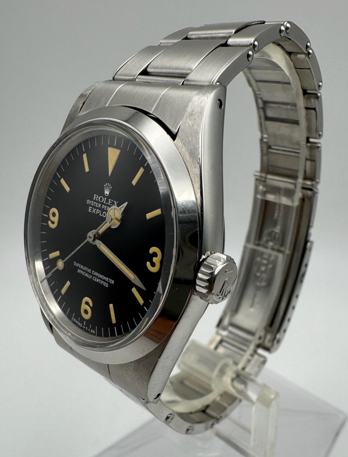 Rolex Explorer 1016 Full Steel Riveted Bracelet Heavy Patina 1965 (Serviced)