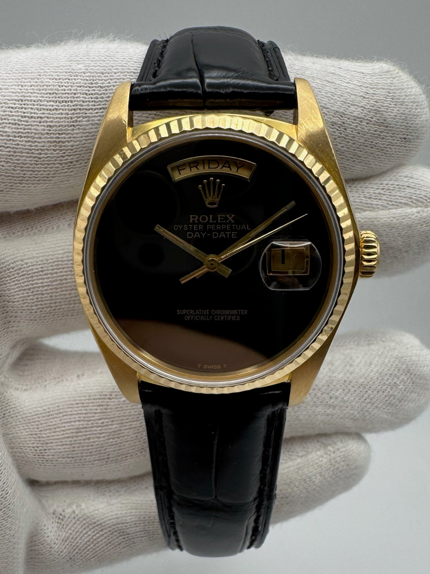 Rolex Day-Date 36 Black Onyx Dial 1981 (Serviced)