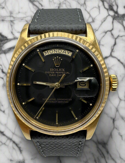 Rolex Day-Date 36 Black Matte Tritium Dial No Hyphen (Serviced)