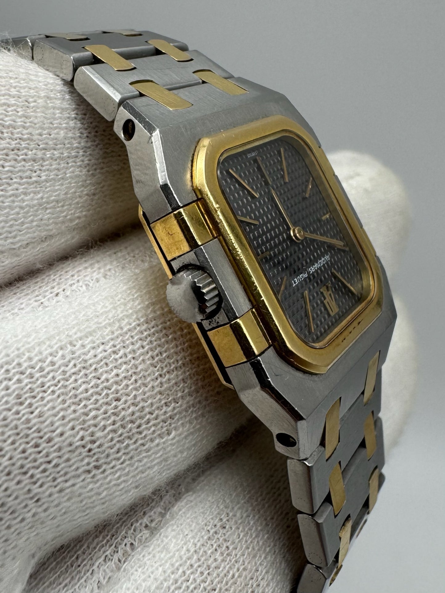 Audemars Piguet Royal Oak Lady Rectangular Lady Quartz 2 Tone Grey Dial Original Owner (Unpolished)