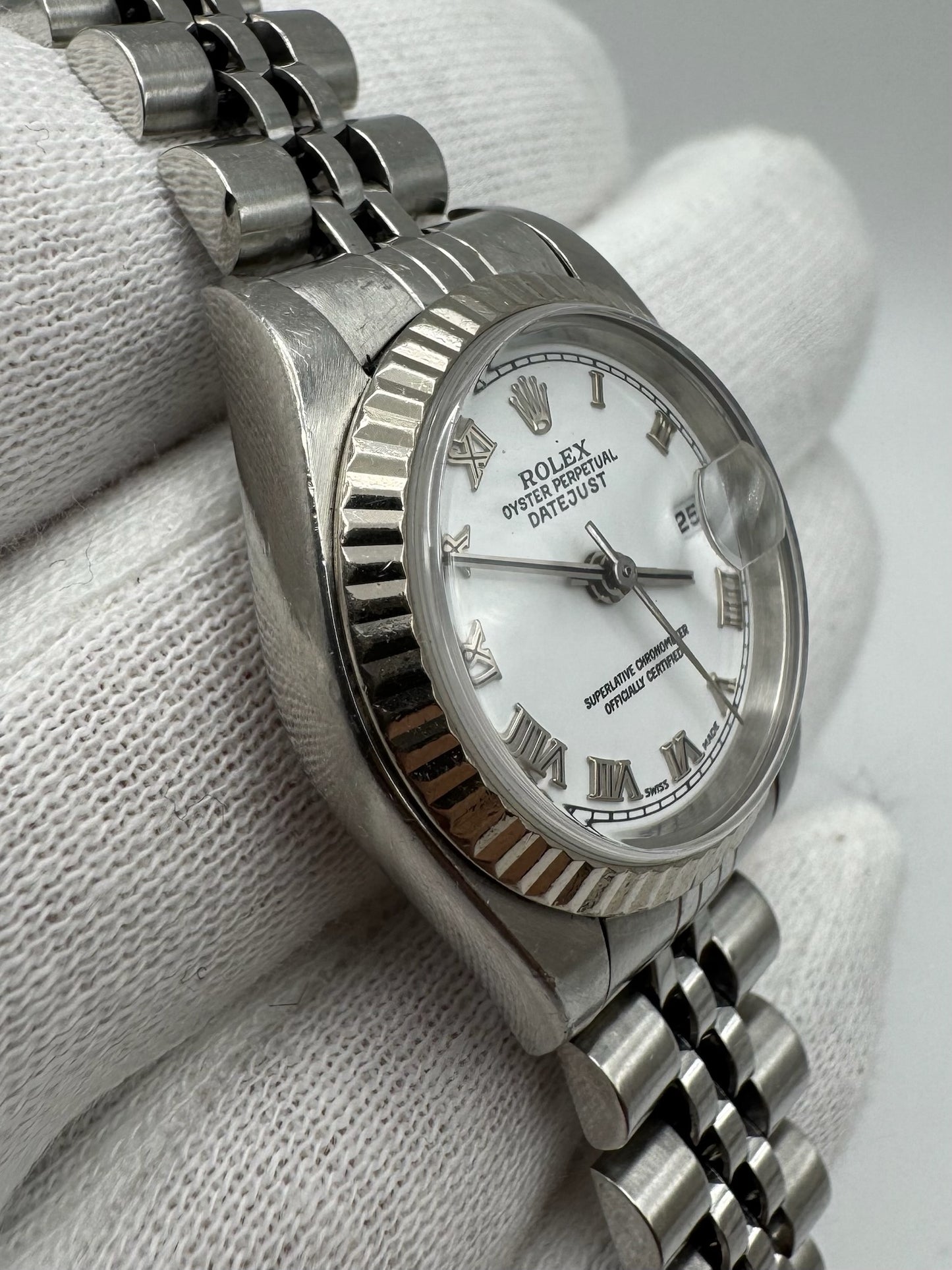 Rolex Lady-Datejust 26 Steel Jubilee White Roman 2001