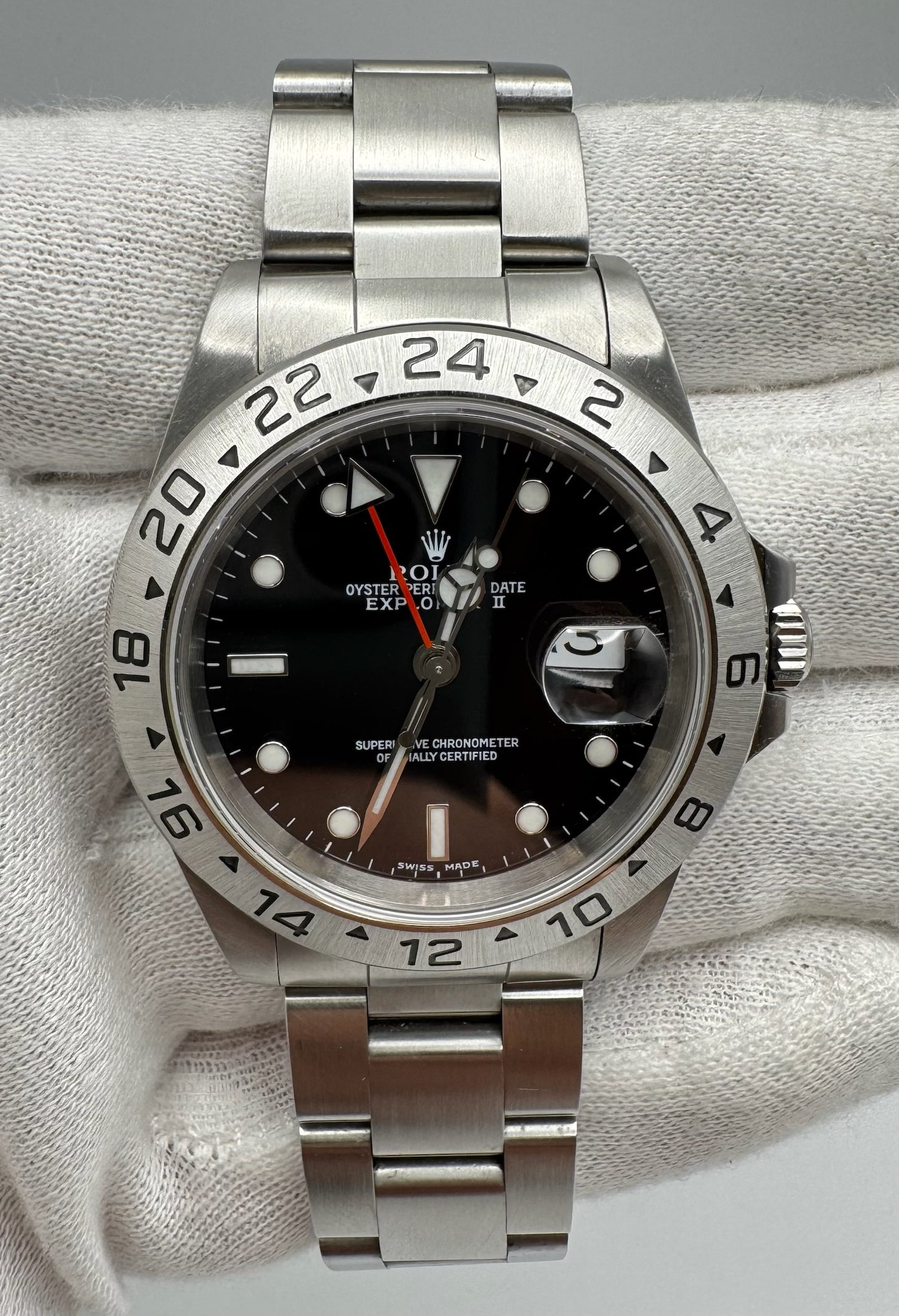 Rolex Explorer II Steel Black Dial Y Serial 2002 (Mint)