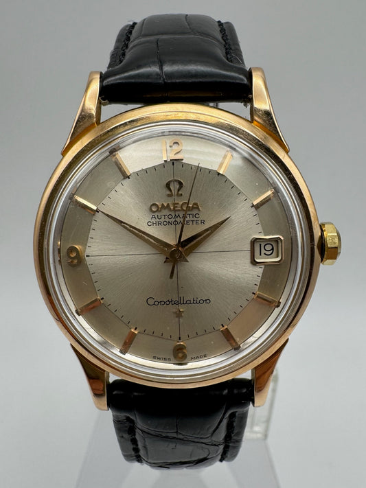 Omega Constellation 18K Rose Gold Silver Pie Pan Dial 1960