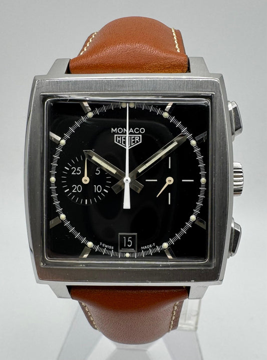 TAG Heuer Monaco Chronograph Steel Black Tritium Dial Limited Edition 5000pcs (Unpolished)