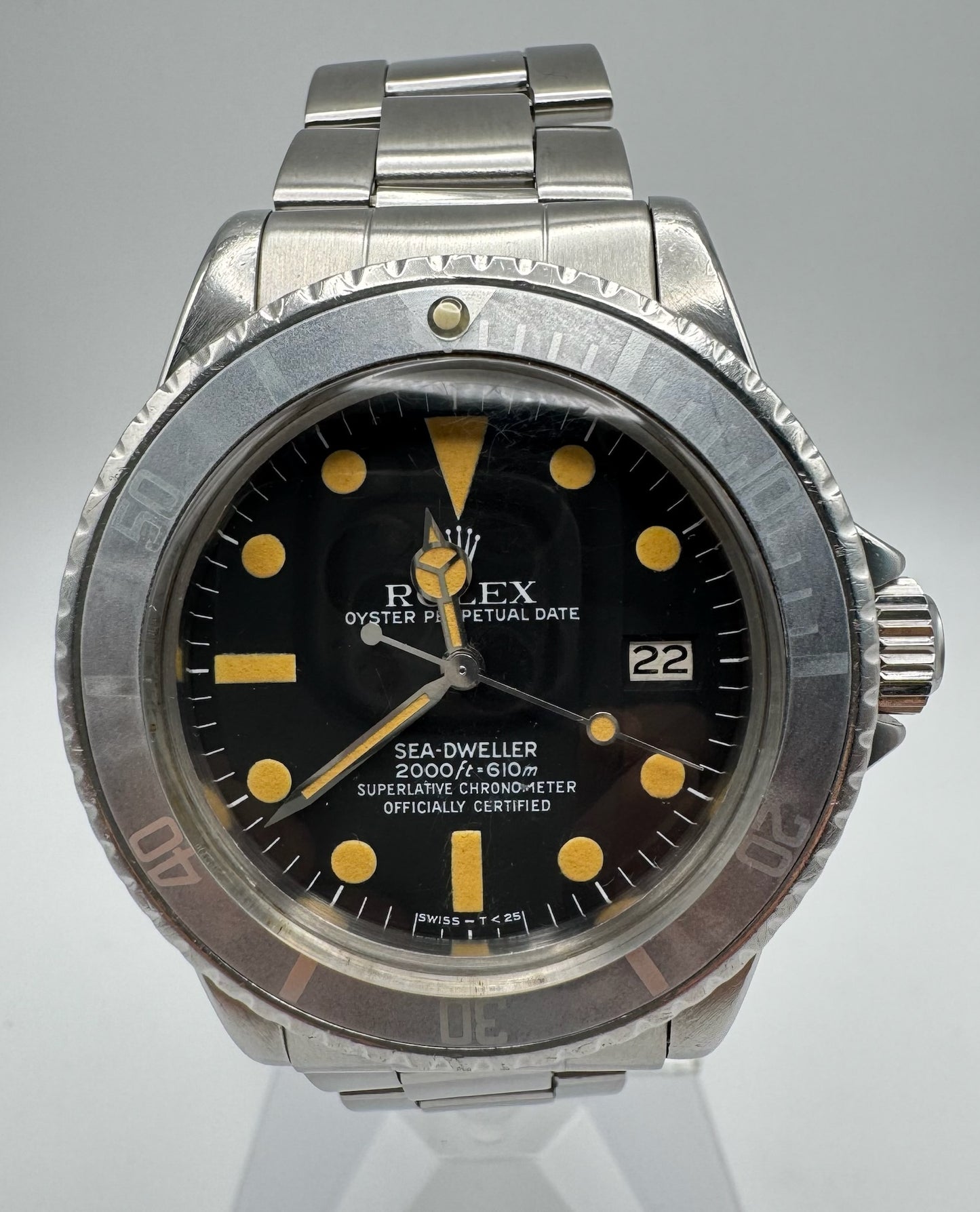 Rolex Sea-Dweller 1665 Pumpkin Patina Ghost Bezel 1972 (Box/Service Papers)