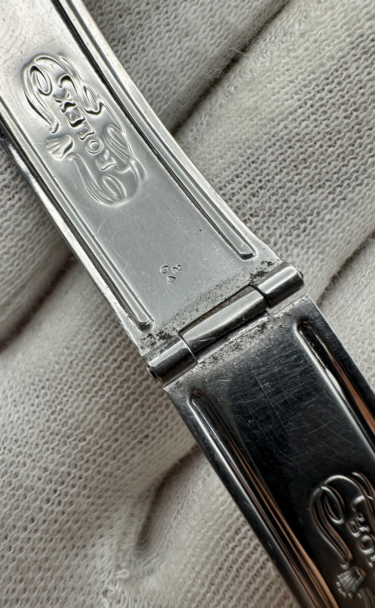 Rolex Oysterdate Precision Full Steel Riveted Tropical Brown Dial 1964 Big Logo Coronet Sword Hands (Serviced)