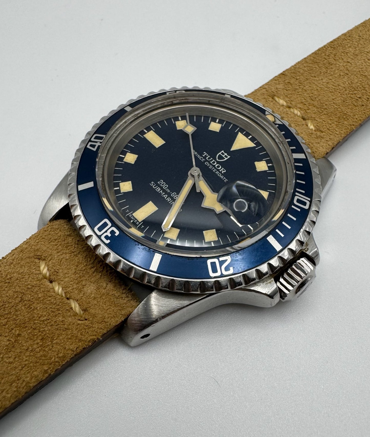 Tudor Submariner Snowflake Meters First Heavy Patina Blue Dial 1968 (Serviced/Papers)